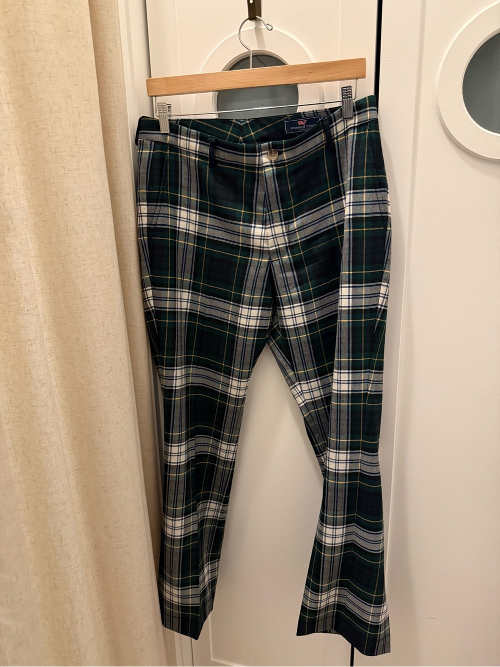 Vineyard Vines Men's Breaker Pants 32x30 Dress Gordon Tartan Plaid Wool